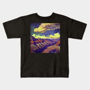 Grand Canyon, Vincent van Gogh style Kids T-Shirt